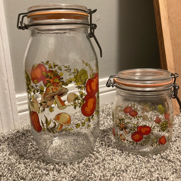 Other - Spice of life vintage glass jar set of 2 (2L & 3/4L)